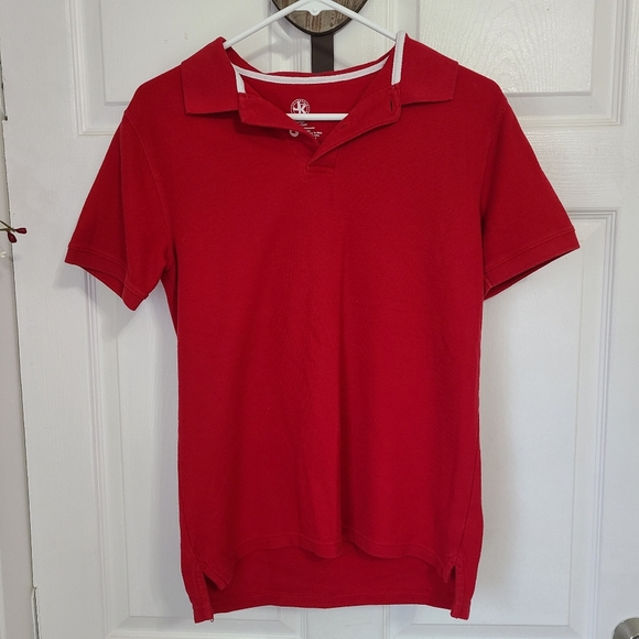 (1561) J. Khakis Youths Short Sleeve Polo Shirt, Size: Large Color: Red (NWOT) - Picture 4 of 14